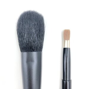 熊野化粧筆 簡単ポイントメイクチークブラシ&携帯リップブラシセット【メイクブラシ 化粧筆 チークブラシ リップブラシ 携帯用 旅行用 熊野筆 伝統工芸 職人技 高級筆 セット ギフト】 23-46