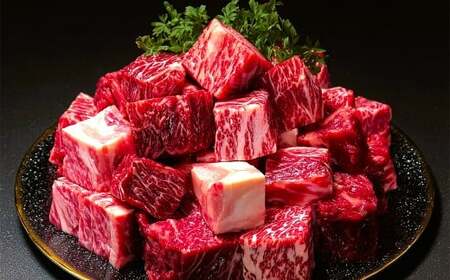 【訳あり】【A4～A5】 長崎和牛 サイコロステーキ 約400g ／ 和牛 牛肉 ぎゅうにく お肉 おにく 肉 にく 赤身 霜降り もも 肩ロース ステーキ 長崎県 時津町 冷凍