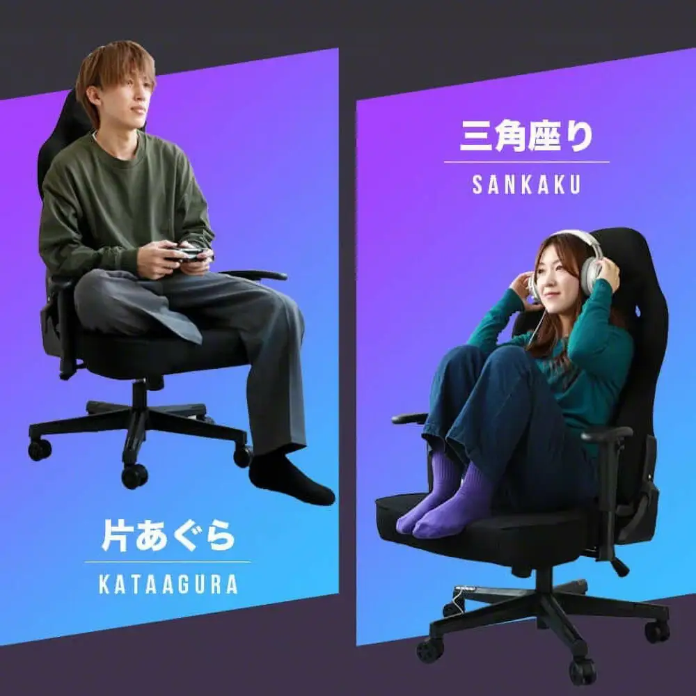 AGRelux ゲーミングチェア アグリラックス アルファ ファブリック 3R-AGR02BK-FAB 【1年間保証】チェア デスクチェア オフィスチェア リクライニング 椅子 インテリア 家具 リクライニングチェア ゲーム テレワーク 在宅 福岡県 福岡市 福岡