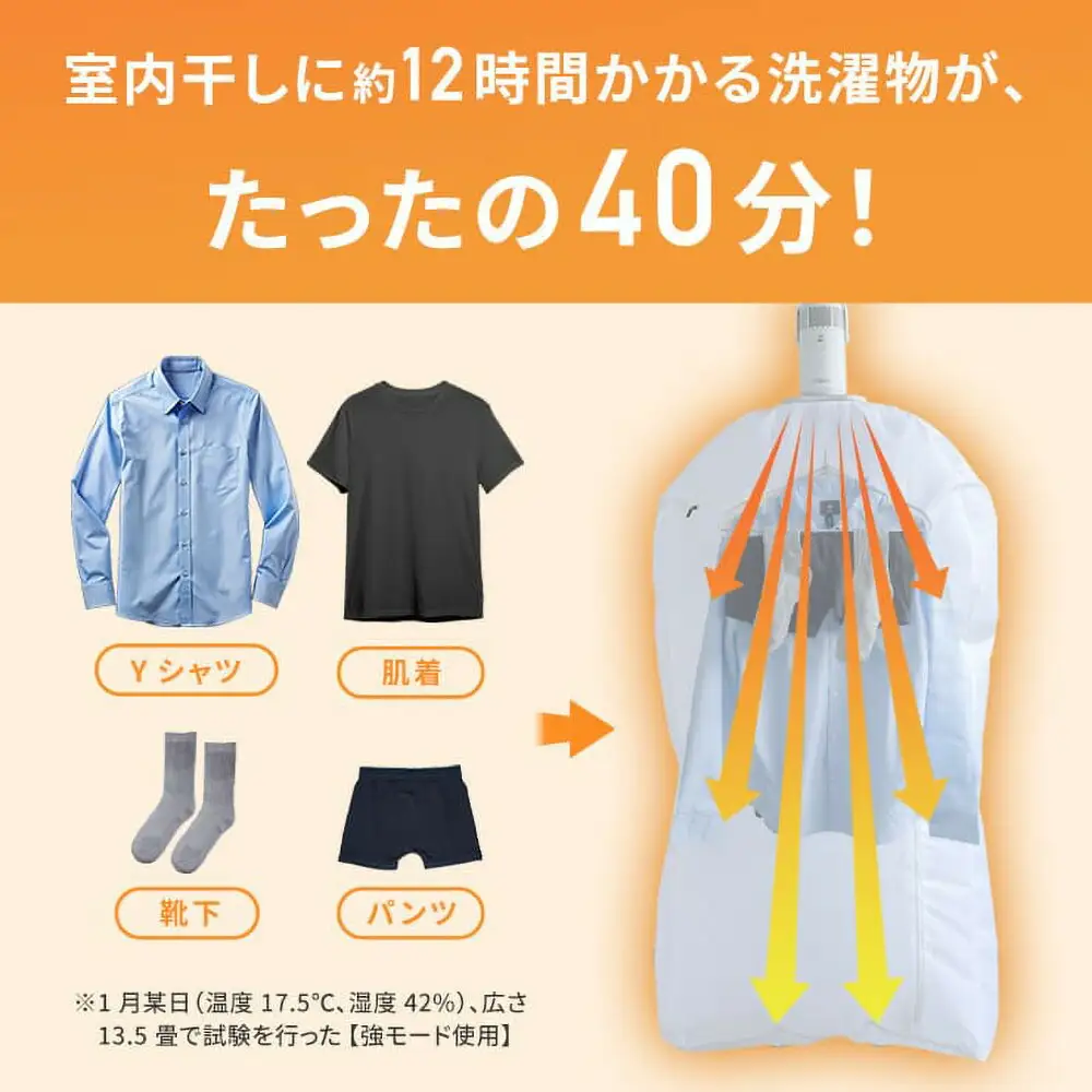 【Qurra】 衣類乾燥機 ぽけどらい トラベル 【1年間保証】 3R-HCD03WT