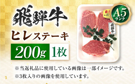 飛騨牛 A5等級 ヒレステーキ 200g×1枚 ステーキ 最高級 A5 和牛 ヒレ フィレ 希少部位 牛肉 お肉 高級 贈答ギフト 岐阜市 / 肉の松久[ANIP017]