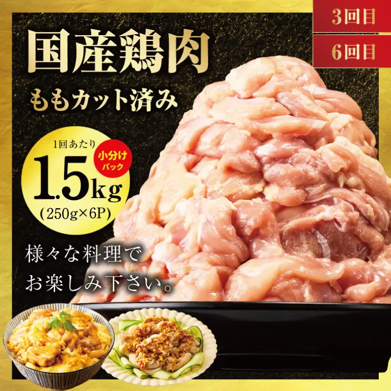 国産 牛肉 豚肉 鶏肉 定期便 6回 総量 8.4kg 