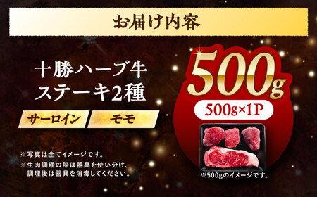 北海道 十勝 ハーブ牛 サーロイン モモ ステーキ セット 500g 《足寄町》【株式会社ノベルズ食品】[BEAQ051]