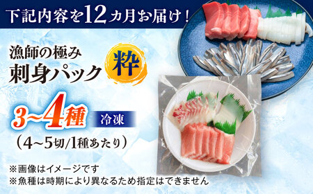 【全12回定期便】漁師の極み刺身パック（粋）1皿 五島市/Sun Sea Go Company 魚 おまかせ お任せ 鮮魚 五島列島[PGL020]