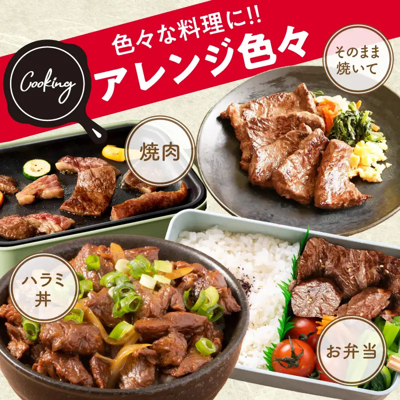 【お弁当サイズ】牛ハラミ ひと口ステーキ 1.2kg