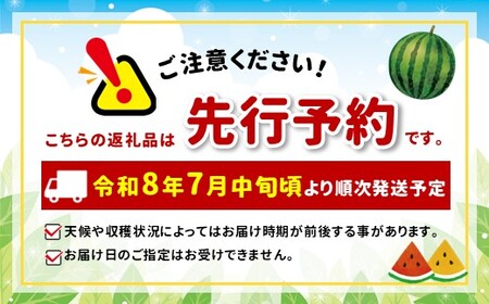 【先行受付】信州波田産 贈答用 高級スイカ！ 信州の癒し 【特選】 2L～3Lサイズ 1玉