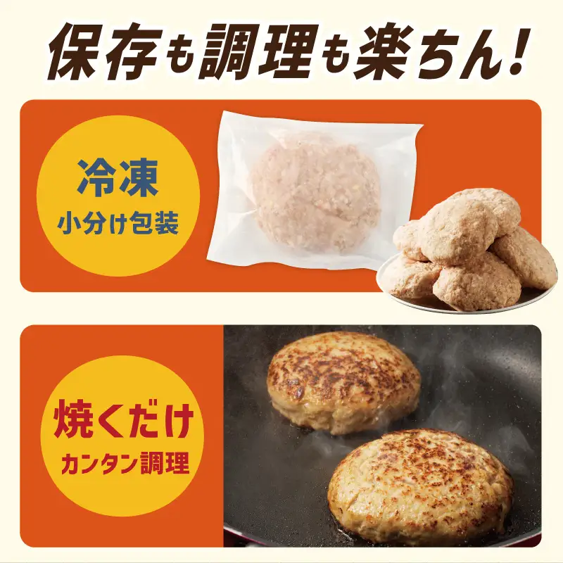 【定期便】黒毛和牛入り BIGハンバーグ（200g×12個）全3回 