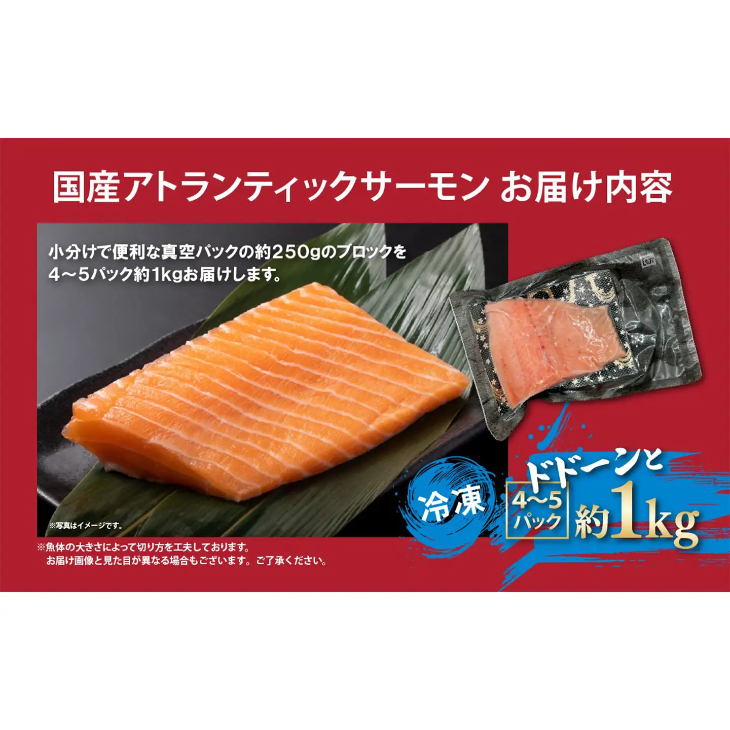 サーモン 冷凍 4～5P 約1kg サーモン