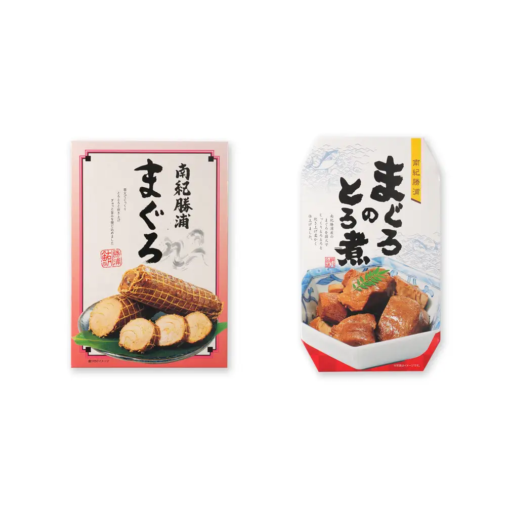 まぐろとろ煮 180g ／ まぐろチャーシュー（1本 約170ｇ×2本）×各10箱 化粧箱入り