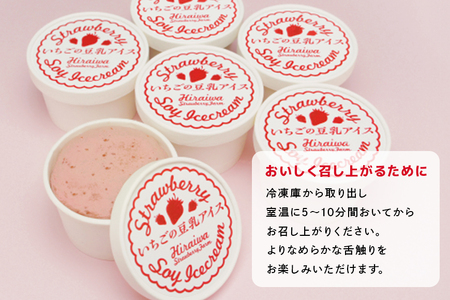 いちごの豆乳アイス 110ml 6個 アイス アイスクリーム いちご イチゴ 苺 豆乳 味 風味 岐阜県 川辺町 A06-012