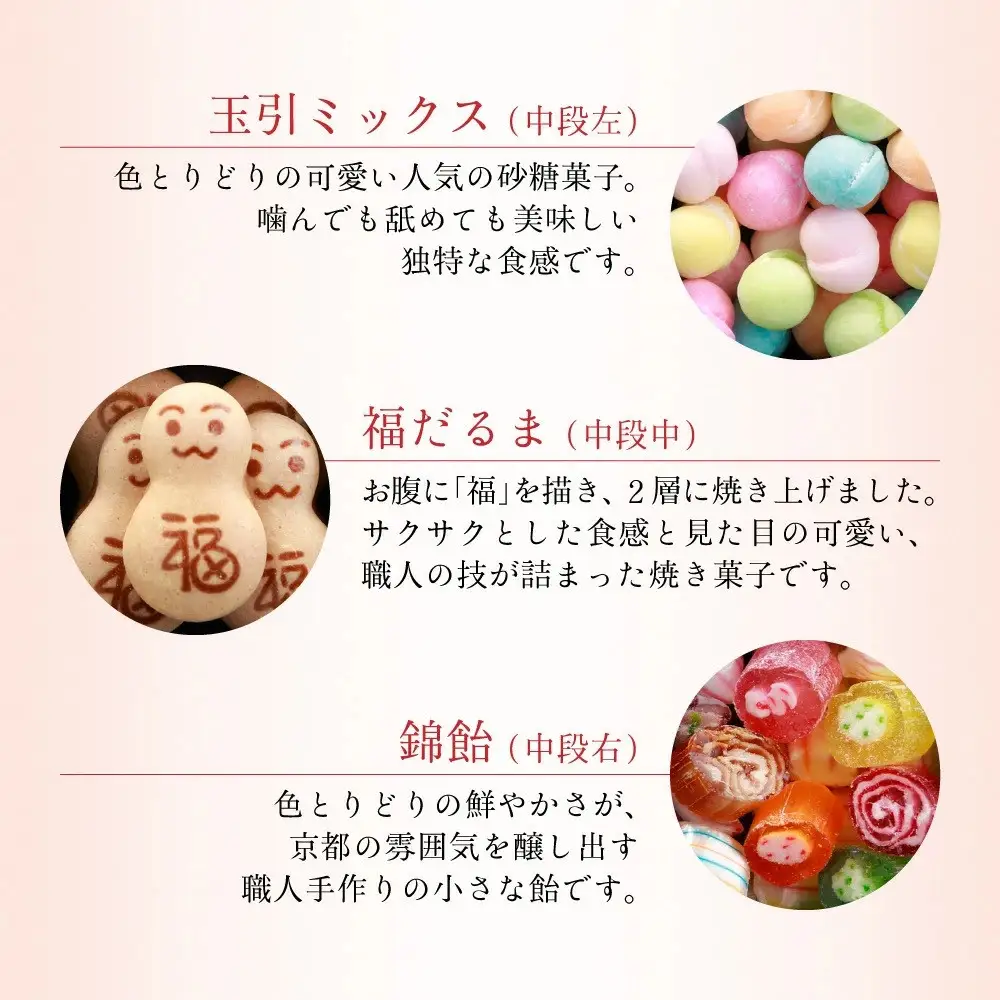【京・月待庵】おかしの宝石箱2段(おもちゃ/だるま) ｜京都 老舗 和菓子店 お菓子詰め合せ 人気セット 