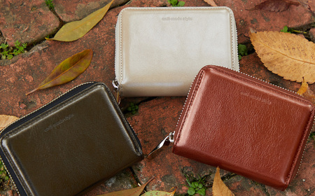 豊岡財布 anti-mode style Shimmer Chic Compact Wallet AW901 / セレニティGY /  コンパクトウォレット 財布 二つ折り 牛革 シンプル サイフ さいふ アンチモード スタイル シマー シック 木和田正昭商店