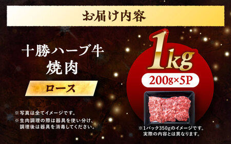 北海道 十勝 ハーブ牛 ロース 焼肉 1kg （200g×5） 《足寄町》【株式会社ノベルズ食品】[BEAQ036]