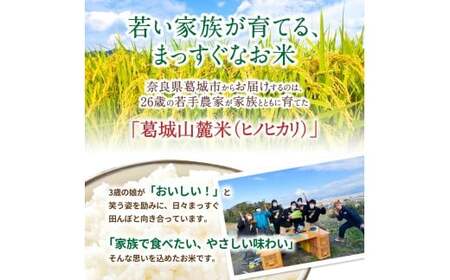 米 先行予約 ※3ヶ月定期便※ 葛城山麓米 ヒノヒカリ（白米）2kg ×3ヶ月 令和8年産 【2026年11月・12月・1月発送】葛城市【smlk-tkb001】