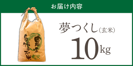 【2026年10月より順次発送】福岡県産ブランド米夢つくし 玄米 10kg【令和8年産 新米】 _ 夢つくし 10kg 1回 福岡県産 久留米産 ブランド米 品種 艷やか 光沢 やわらかい 食感 米 ご飯 おにぎり 弁当 食品 お取り寄せ 福岡県 久留米市 送料無料  〔Gr083〕