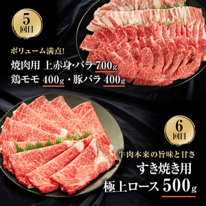 伊賀牛 6ヶ月連続お届け 定期便 A [ 伊賀牛牛トロ刺し すき焼きセット 伊賀牛ステーキセット 伊賀牛切り落とし 焼肉セット5人盛り ] オクダ 牛肉 高級 和牛 肉 伊賀牛肉  伊賀 人気 自宅用 グルメ お取り寄せ 誕生日 お祝い  贅沢 三重