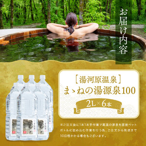 湯河原温泉まゝねの湯源泉100 2L×6本 | 湯河原町 温泉 美容 ホームスパ リフレッシュ