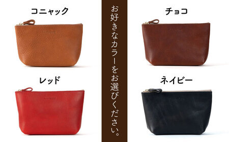マチありのファスナーポーチ Msize 糸島市 / LADIES＆GENTLEMEN 本革 革製品[ADK078]