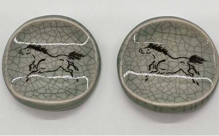 伝統工芸品大堀相馬焼 栖鳳窯 お茶碗とコップのペアセット F6U-365