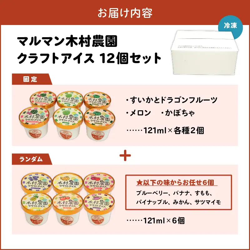 マルマン木村農園クラフトアイス（12個入り） M129-001-02 冷凍 スイーツ