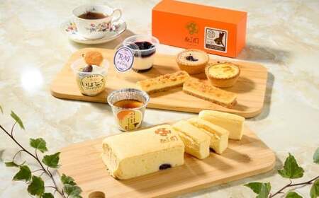 [＆g]幸せ詰め合わせ守華-SHUKA-( ふわシュワ cheese cake ×1、 いばとろリッチプリン ×1、 濃厚お芋のブリュレプリン ×1、 とろ生チーズプリン ×1、チーズケーキバー ×2、 プチリッチエッグタルト [ カスタード ×1＆ ブルーベリー ×1]) | デザート スイーツ お菓子 洋菓子 菓子 冷凍 詰合せ プリン チーズケーキ エッグタルト