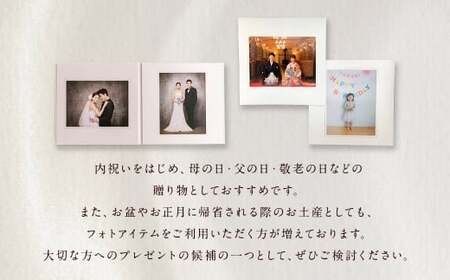写真台紙 プリント印刷付き 仕上げ【スエード・ベージュ】6つ切 3面 記念写真 ZD67 フォト 写真 印刷 プリント