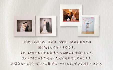 ≪名入れ付≫ 写真台紙 プリント印刷付き 仕上げ【フランチェスカ・黒】6つ切 3面 記念写真 ZD87 フォト 写真 印刷 プリント