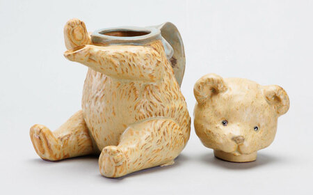 未使用保管品 seto craft 陶器花瓶 bear クマ　瀬戸焼　新生活 瀬戸焼】 ティーポット クマ 【かしわ窯】 / 食器 急須 ギフト / 瀬戸