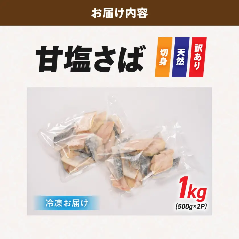 【訳あり】甘塩さば切身1kg〔AA-N7-002〕_(都城市) 訳あり 甘塩さば 切身 1kg 焼き魚 おかず お弁当