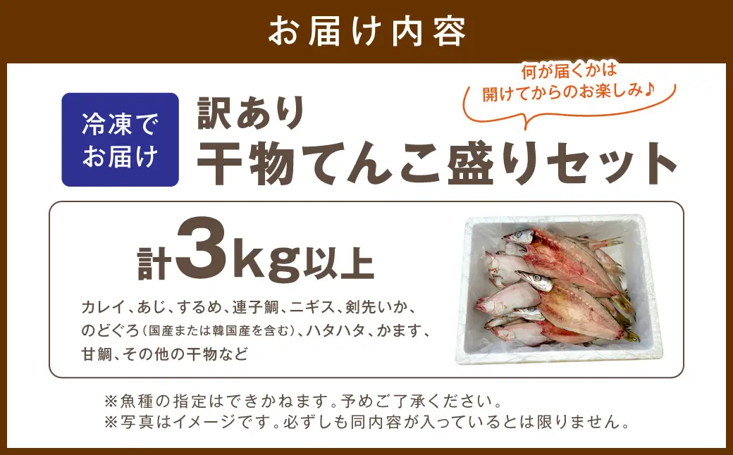 訳あり 干物てんこ盛りセット 3kg以上 【176_1790】