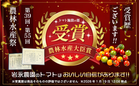 岩永さんちの カラフル ミニトマト 5色 約2kg（1kg箱×2） |【農林水産大臣賞受賞】有機肥料・化学肥料不使用 | 生産者直送 野菜 トマト 2kg とまと プチトマト サラダ やさい 旬 新鮮 おやつ お弁当 人気 送料無料 佐賀県 鹿島市 C-185