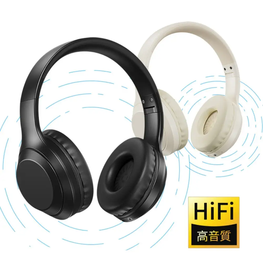 ワイヤレスイヤホンヘッドホン 【ブラック】Bluetooth6.1 超低遅延 wireless ヘッドセット SDカード対応 MP3役 マイク内蔵 eスポーツ向け ゲーミングイヤホン 3.5mmオーディオケーブル付き 有線無線両用 PNC ノイズキャンセリング HiFi高音質 USB充電 折りたたみ収納 調節可能なヘッドバンド ソフトイヤーパッド 高い装着性 高い遮音性 高い気密性 携帯電話/PC/パソコン/FPS対応 通勤 通学 テレワーク オンライン会議 90日あんしん保証付き 日本語取扱説明書
