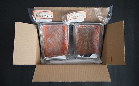 北海道浦河町産 トラウトサーモン(刺身用・酢〆昆布)セット[08-1546]