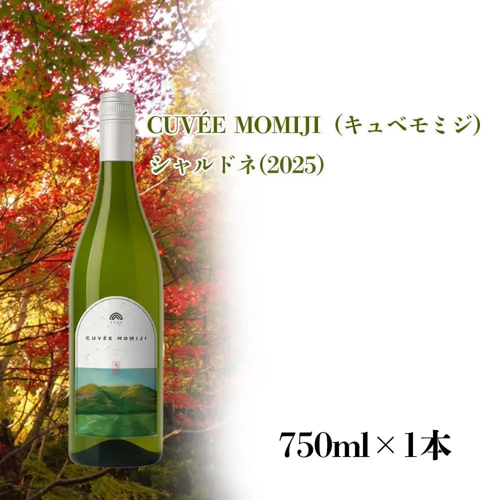 水沢（すいざわ）ワイン 日本有数のかぶせ茶の特産地で生まれた美味しい白ワイン。CUVEE MOMIJI （キュベ モミジ）シャルドネ(2025) 750ml（限定22本お早めに）【ワイン 水沢 水沢ワイン 国産 Made in Japan 白ワイン 白 シャルドネ 辛口 日本ワイン 三重県産 地場産品 贈り物 ギフト プレゼント お祝い 記念日 誕生日 お取り寄せ 三重県 四日市市 ふるさと納税】