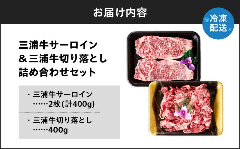 三浦牛サーロイン ・ 三浦牛切り落とし 詰め合わせセット M082-004 肉 牛肉 冷凍