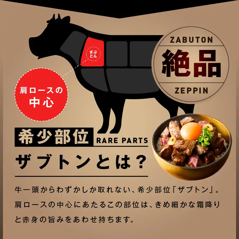 【数量限定】牛ザブトンロース カットステーキ 1kg