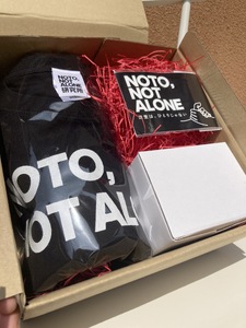 NOTO,NOT_ALONE半袖セット黒 XL　wa116　半袖