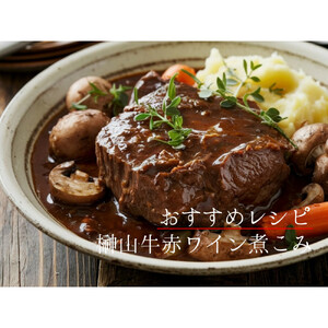 【訳アリ】 超希少黒毛和牛「榊山牛」煮込み用ブロック肉 500g  ビーフシチュー・ビーフカレー・赤ワイン煮等  美食  訳ありグルメ