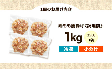 唐揚げ 【全6回定期便】揚げるだけ！もも唐 1kg [AOEU014] 唐揚げ