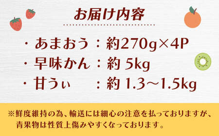 【全3回定期便】九州・福岡もぎたて フルーツ定期便 A　桂川町/一般社団法人地域商社ふるさぽ[ADCF017]