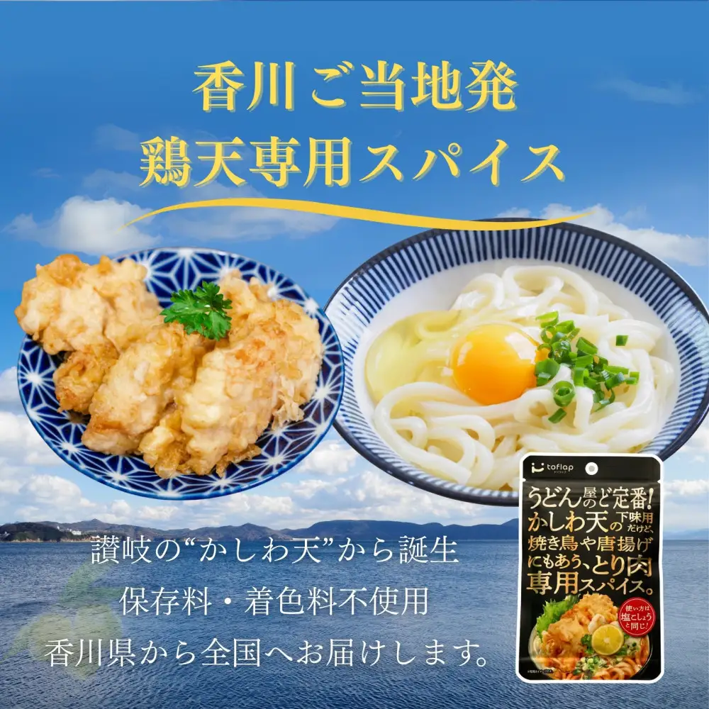香川名物 かしわ天専用スパイス 3袋セット(万能調味料)