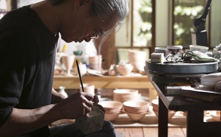 復刻古伊万里赤絵蕎麦猪口３客組★花祭窯★[E1499]