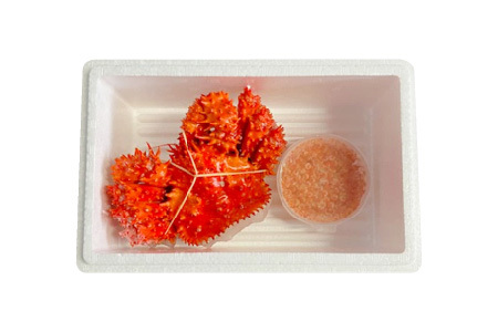 花咲かに300g前後～450g前後×1尾・いくら醤油漬け100g×1Pセット A-70027