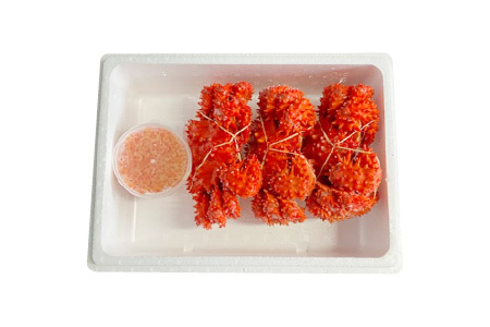 花咲かに300g前後～450g前後×3尾・いくら醤油漬け100g×1Pセット B-70012