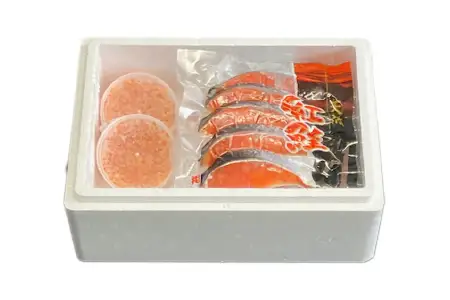 いくら醤油漬け100g×2P、紅鮭切身5切×4P C-70024