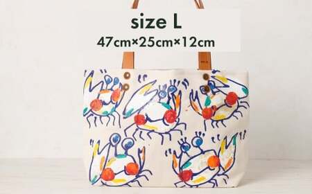 【 受注生産 】 上天草高校とのコラボ返礼品 限定カラーハクセンシオマネキ totebagL トートバッグ バッグ 鞄 上天草高校 高校生 コラボ 限定カラー ハクセンシオマネキ ファッション