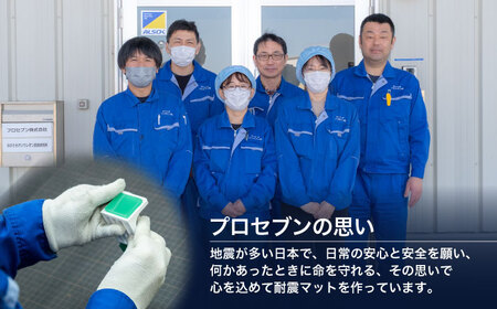 耐震スターターセット　スタンダード耐震マット（30ｍｍ角ｘ4枚）＋ 耐震マット専用剥がし剤（60ml）防災用品　地震対策　耐震　転倒防止　プロセブン　家具固定　プロセブン[ACBX012]