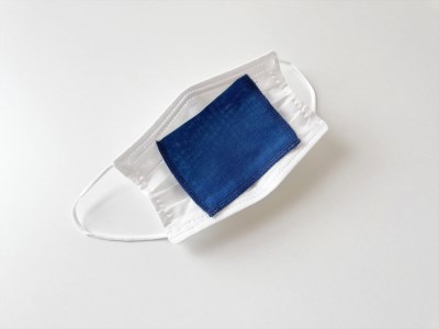 あまべ藍ガーゼマスク（レギュラーサイズ）１枚＋あまべ藍マスクインナー３枚セット