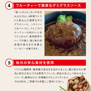 ブランド豚100％煮込みハンバーグ　220ｇ×5個 [H2091]
