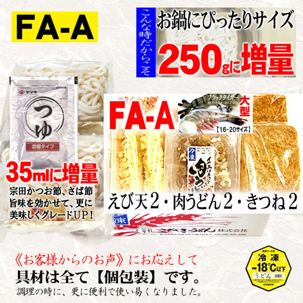 冷凍さぬきうどん 麵処 春奈 人気の3種6人前 肉うどん えび天 きつね